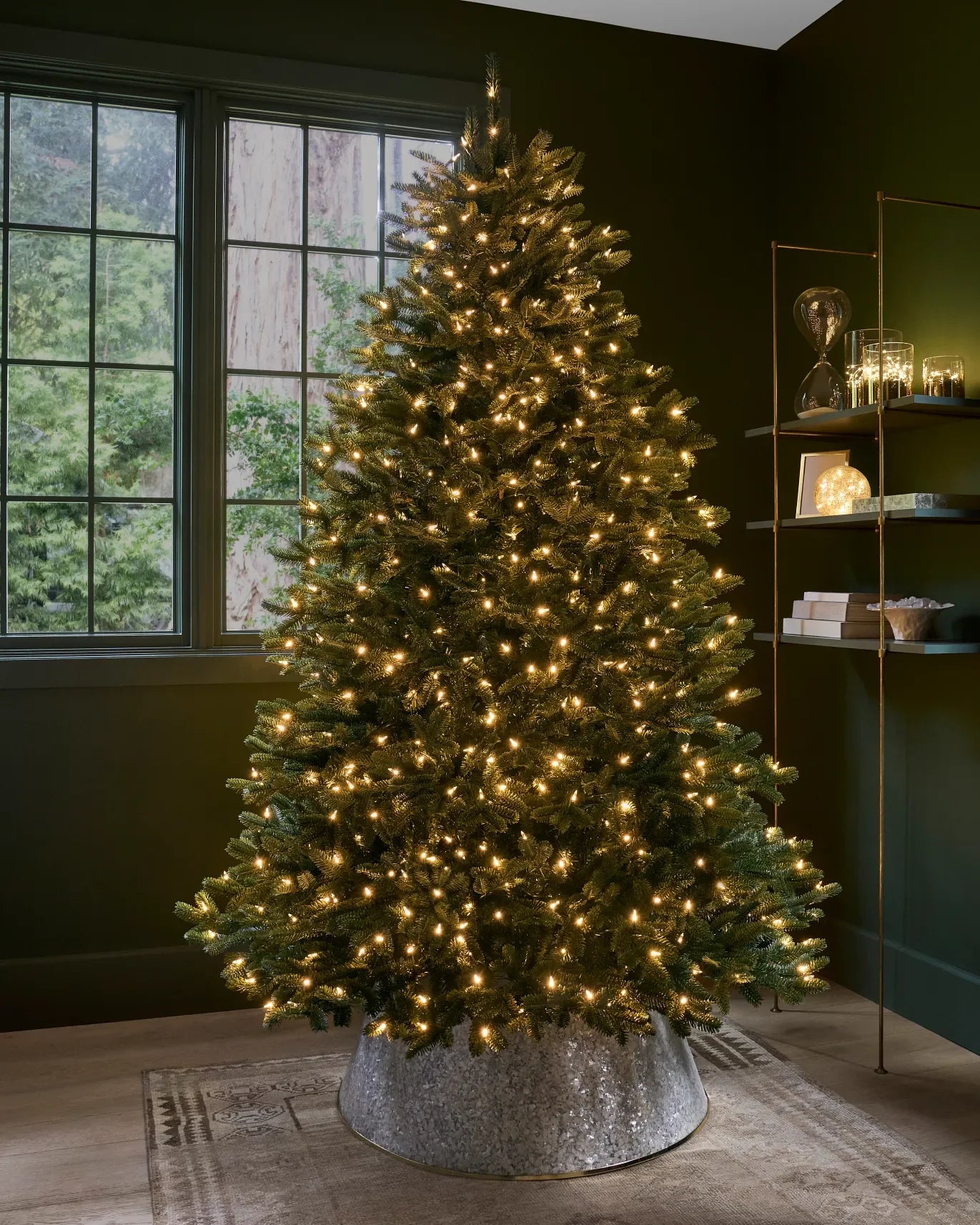 Árvore Natal Bosque Noel: LEDs Integrados, Galhos Luxuosos, Montagem Fácil