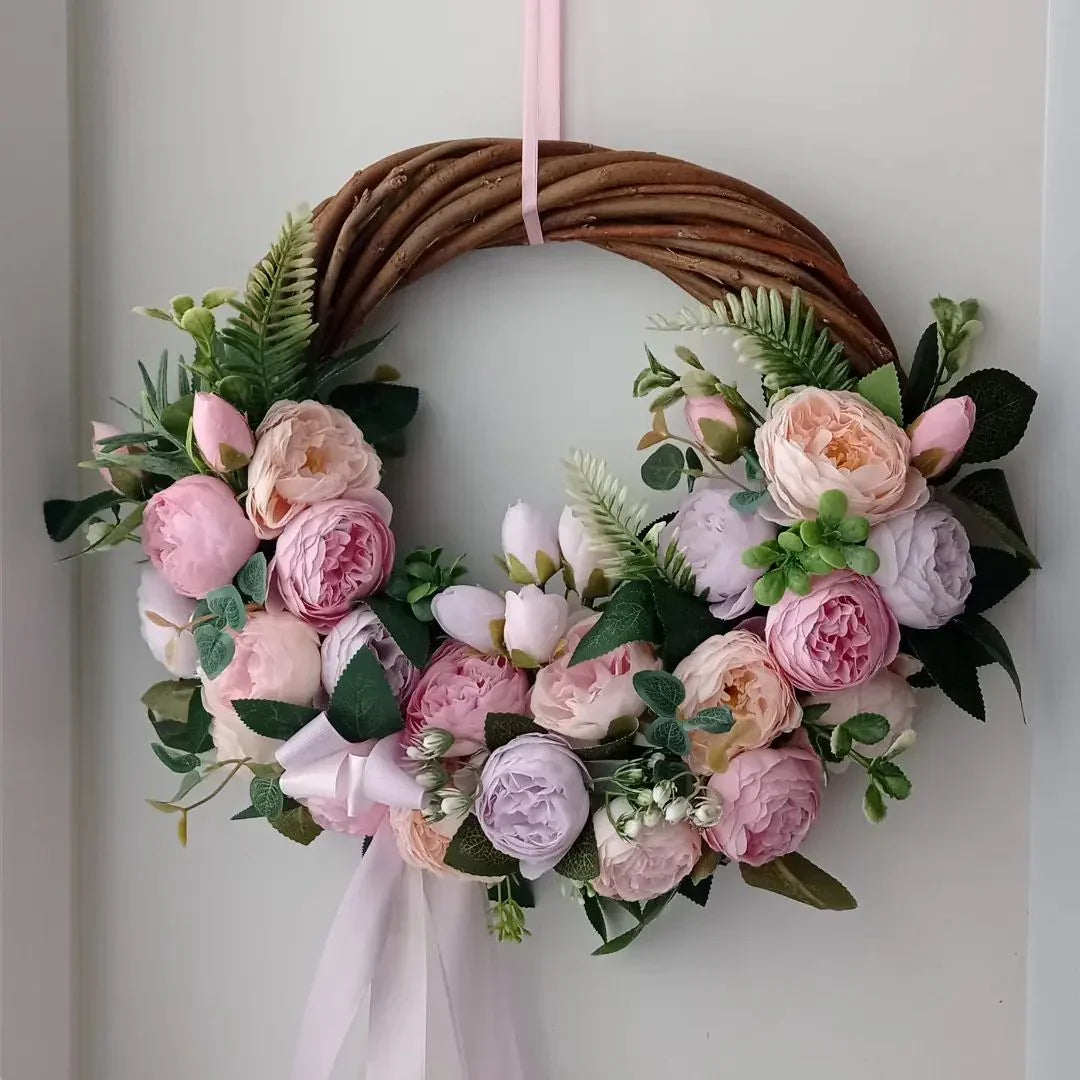 Guirlanda Natalina Premium 50cm: Decoração Festiva para Porta e Parede Vibrante