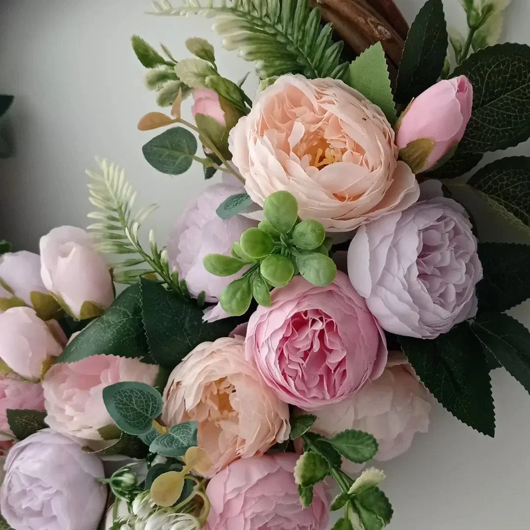 Guirlanda Natalina Premium 50cm: Decoração Festiva para Porta e Parede Vibrante