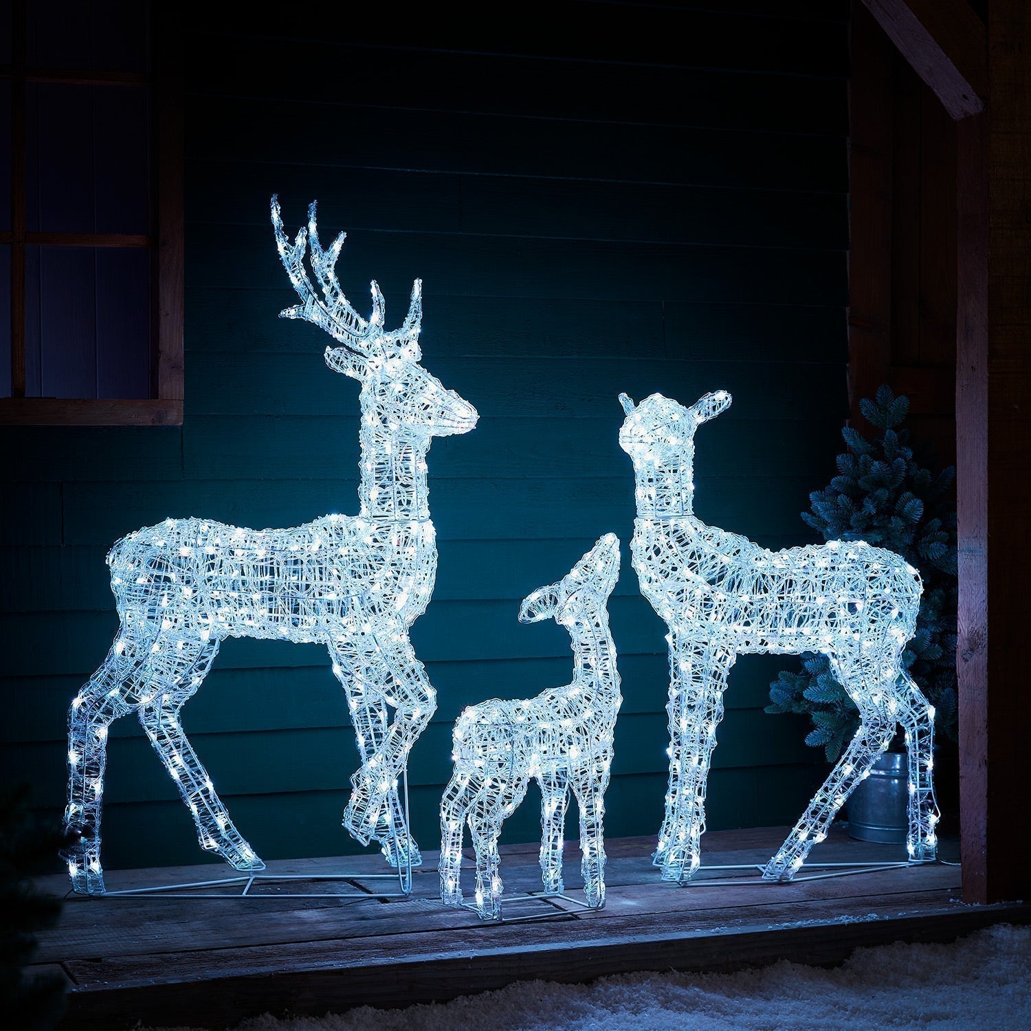 Renas Natalinas LED RGB Wi-Fi: Kit Decoração Mágica Exterior Interior