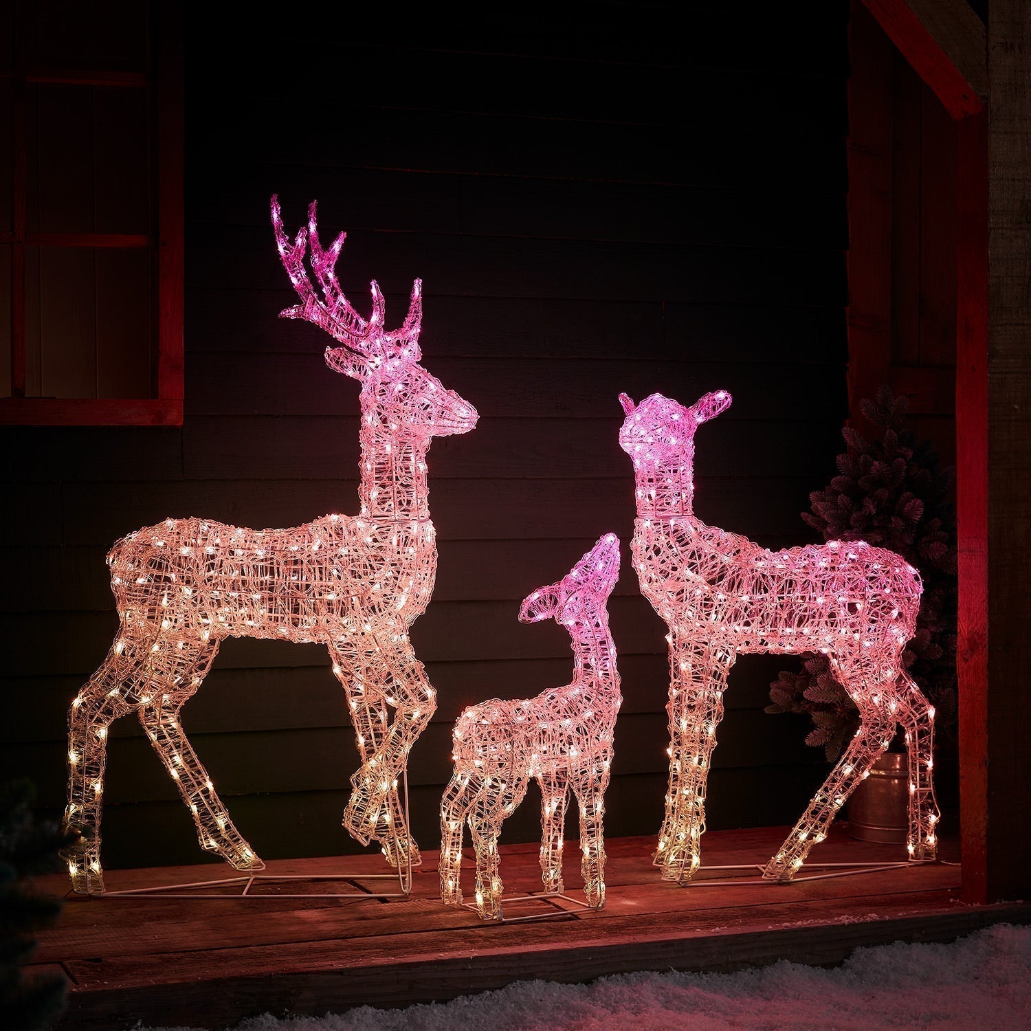 Renas Natalinas LED RGB Wi-Fi: Kit Decoração Mágica Exterior Interior