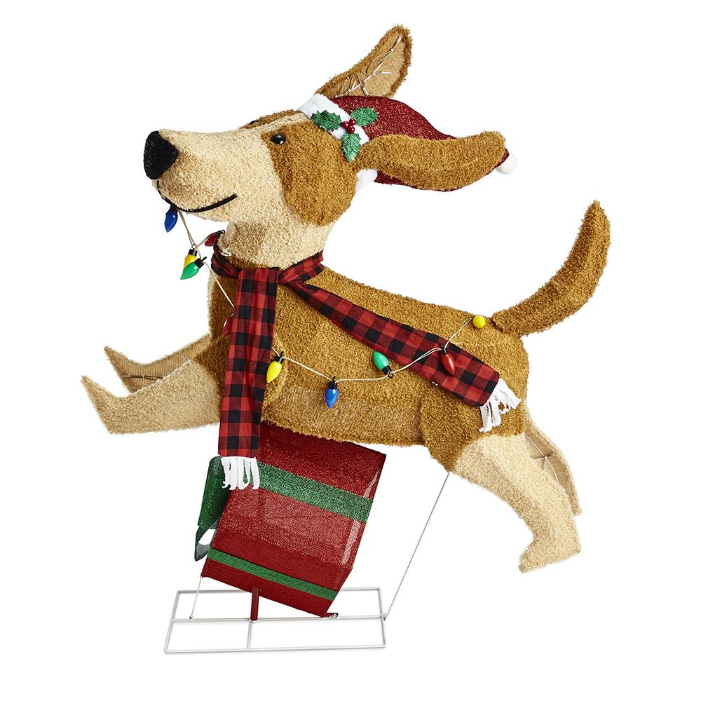 Cachorrinho de Natal Alegre Iluminado LED Saltitante - Decoração Festiva Encantadora