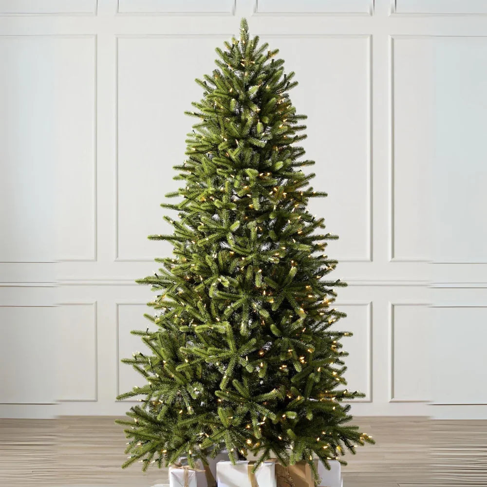 Árvore de Natal Luxuosa com LEDs Integrados, Galhos Realistas e Fácil Montagem