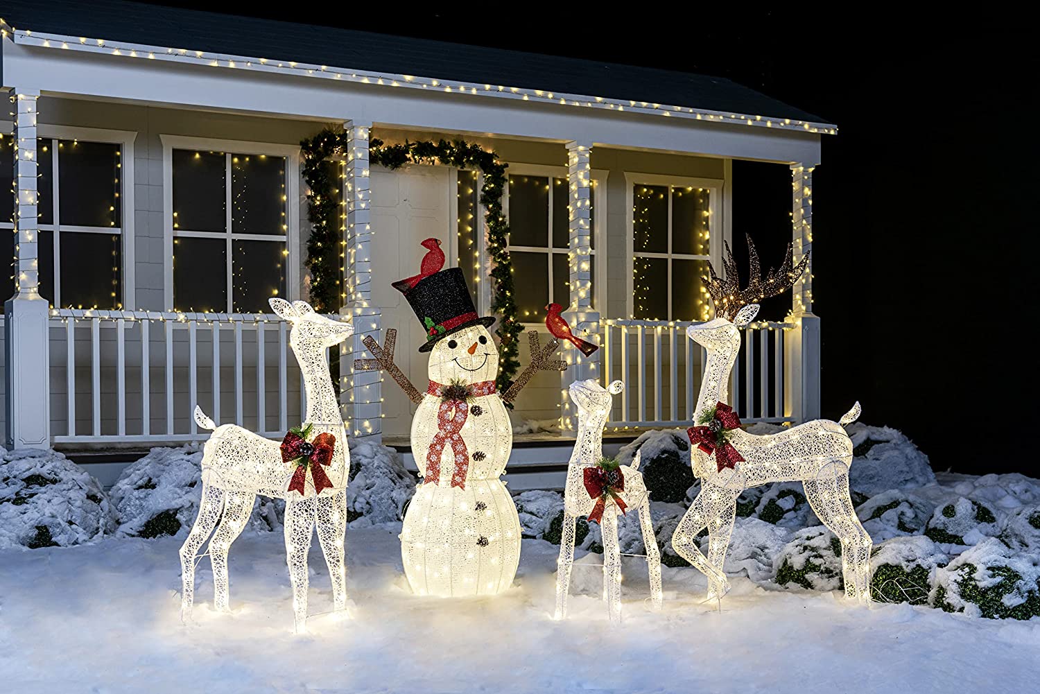Rena Natalina LED 1,52m Decoração Jardim Externa Interna Brilho Festivo Elegante