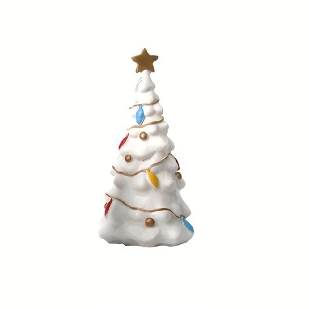 Conjunto Ornamentos Natalinos Resina Artesanais: Estatuetas Mágicas para Decoração de Natal