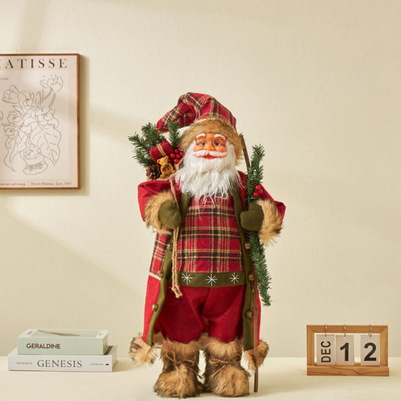 Boneco Papai Noel Grande 60cm Luxuoso Decoração Natalina Encantadora Presente Perfeito Família