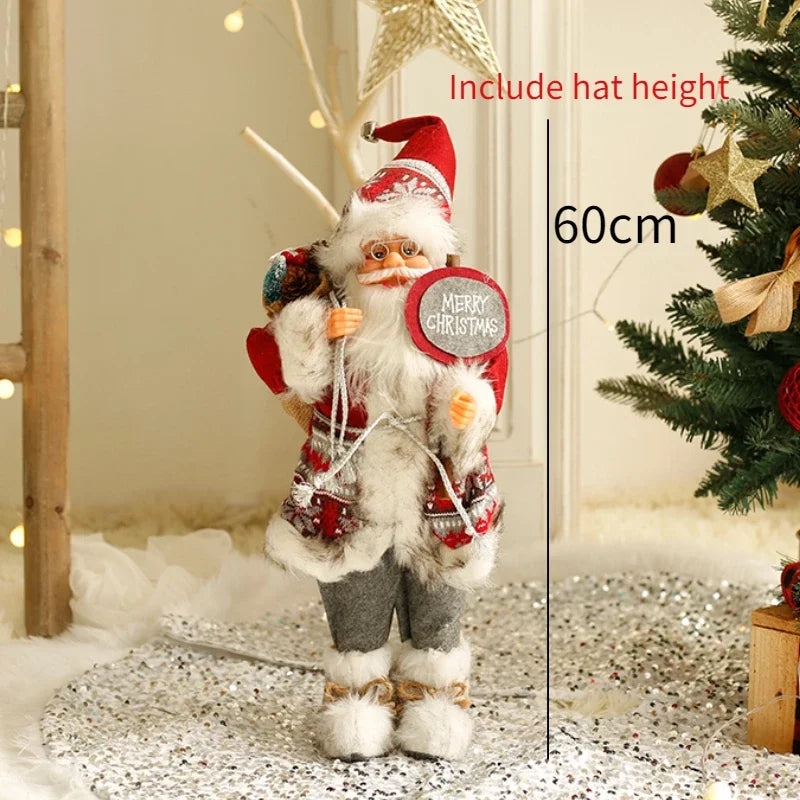 Boneco Papai Noel 60cm Luxuoso Decoração Natalina Encantadora Presente Perfeito Família
