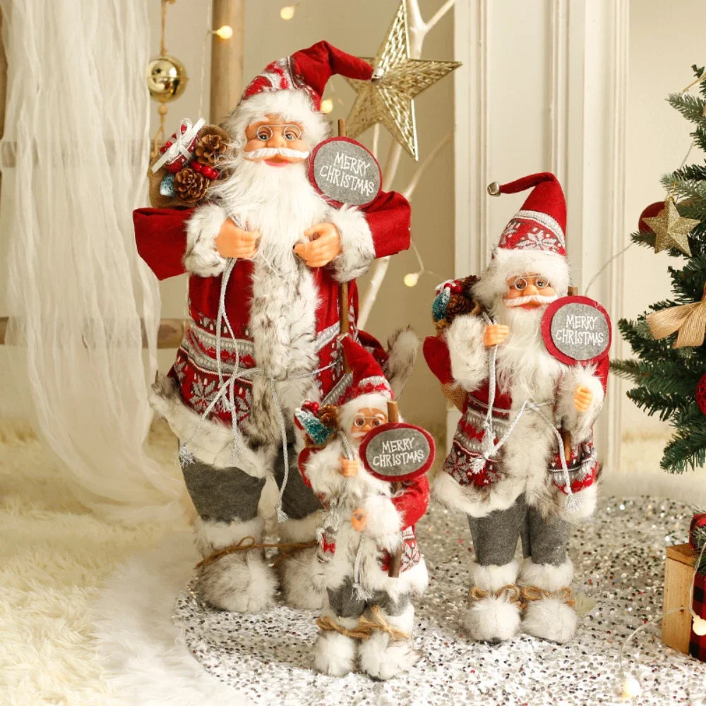 Boneco Papai Noel 60cm Luxuoso Decoração Natalina Encantadora Presente Perfeito Família