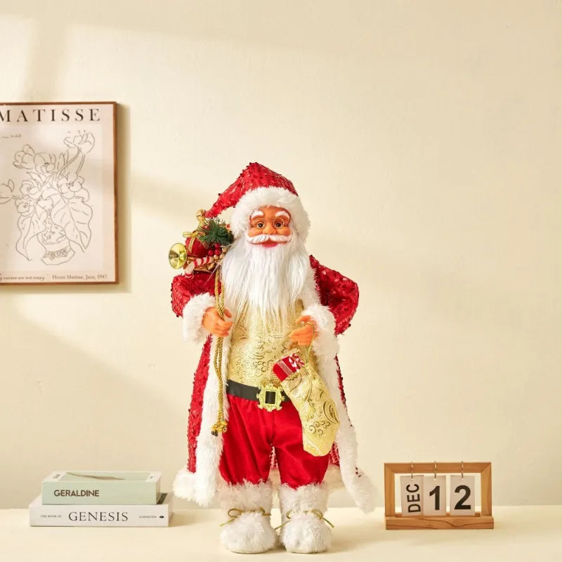 Boneco Papai Noel 60cm Luxuoso Decoração Natalina Encantadora Presente Perfeito Família