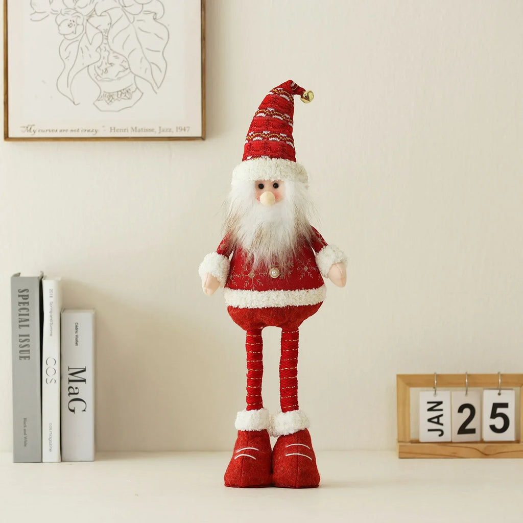 Enfeites Natalinos Retráteis Papai Noel Boneco Neve Rena Decoração Criativa Lar