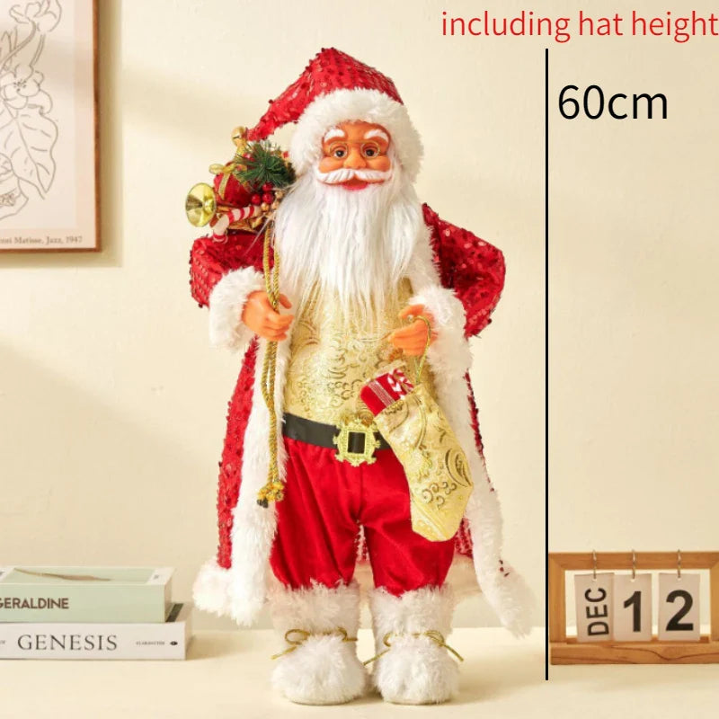 Boneco Papai Noel 60cm Luxuoso Decoração Natalina Encantadora Presente Perfeito Família