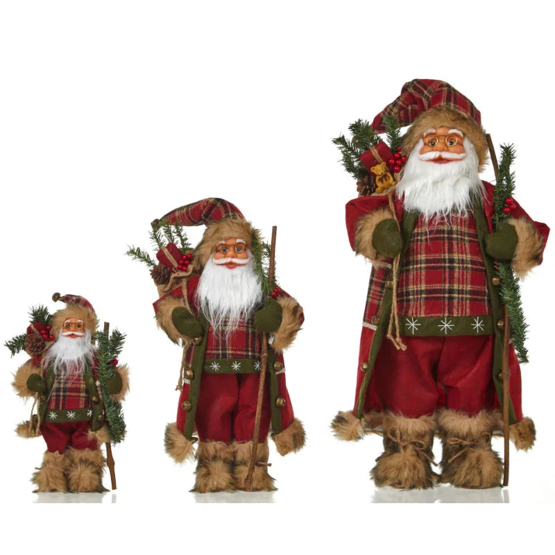 Boneco Papai Noel Grande 60cm Luxuoso Decoração Natalina Encantadora Presente Perfeito Família