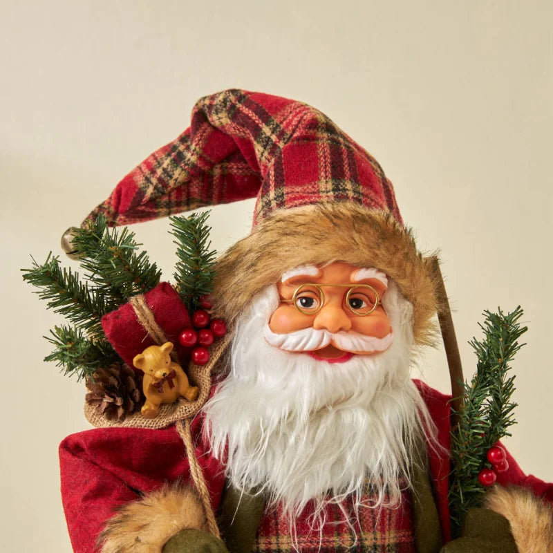 Boneco Papai Noel Grande 60cm Luxuoso Decoração Natalina Encantadora Presente Perfeito Família