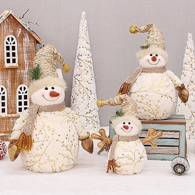 Boneco de Neve Encantado de Pelúcia: Decoração Natalina Mágica para Casa Aconchegante
