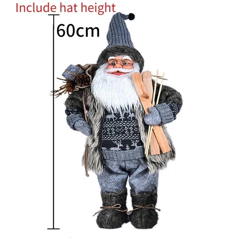 Boneco Papai Noel 60cm Luxuoso Decoração Natalina Encantadora Presente Perfeito Família