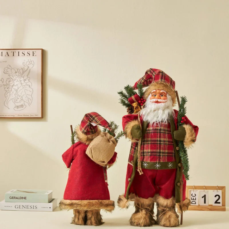 Boneco Papai Noel Grande 60cm Luxuoso Decoração Natalina Encantadora Presente Perfeito Família