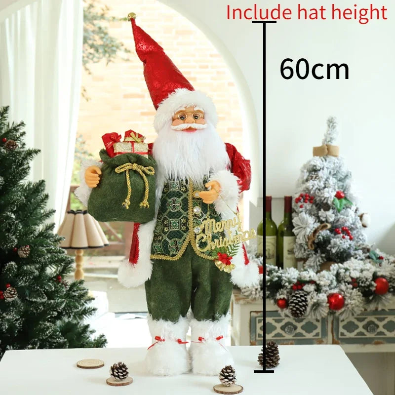Boneco Papai Noel 60cm Luxuoso Decoração Natalina Encantadora Presente Perfeito Família