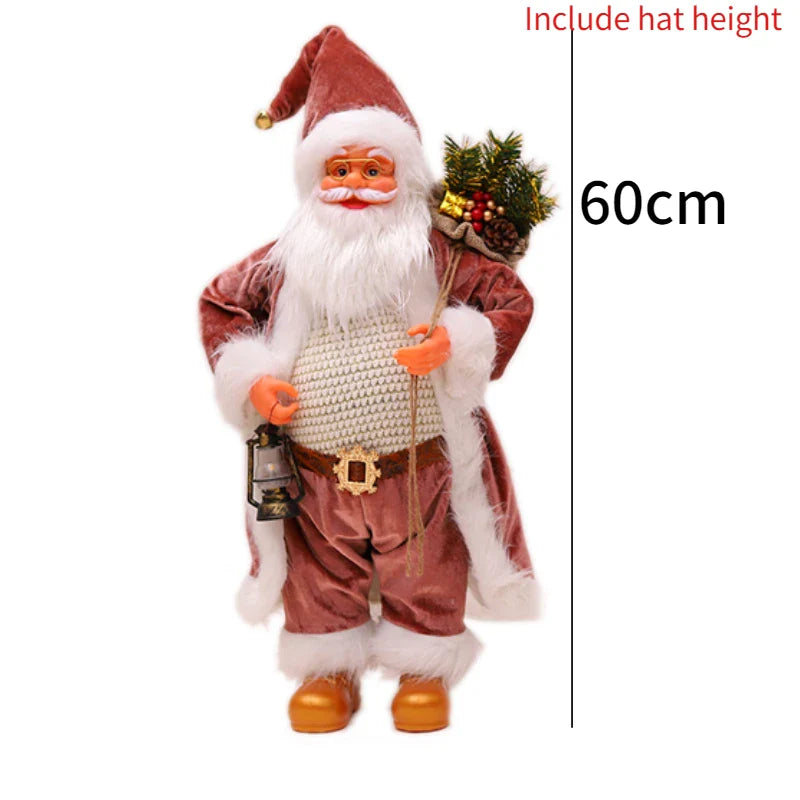 Boneco Papai Noel Grande 60cm Luxuoso Decoração Natalina Encantadora Presente Perfeito Família