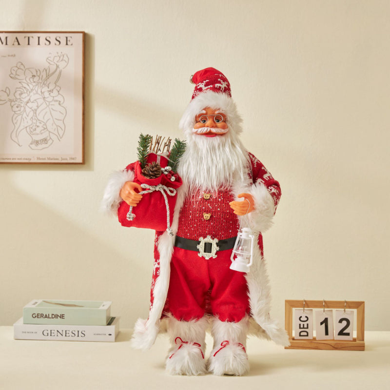 Boneco Papai Noel 60cm Luxuoso Decoração Natalina Encantadora Presente Perfeito Família