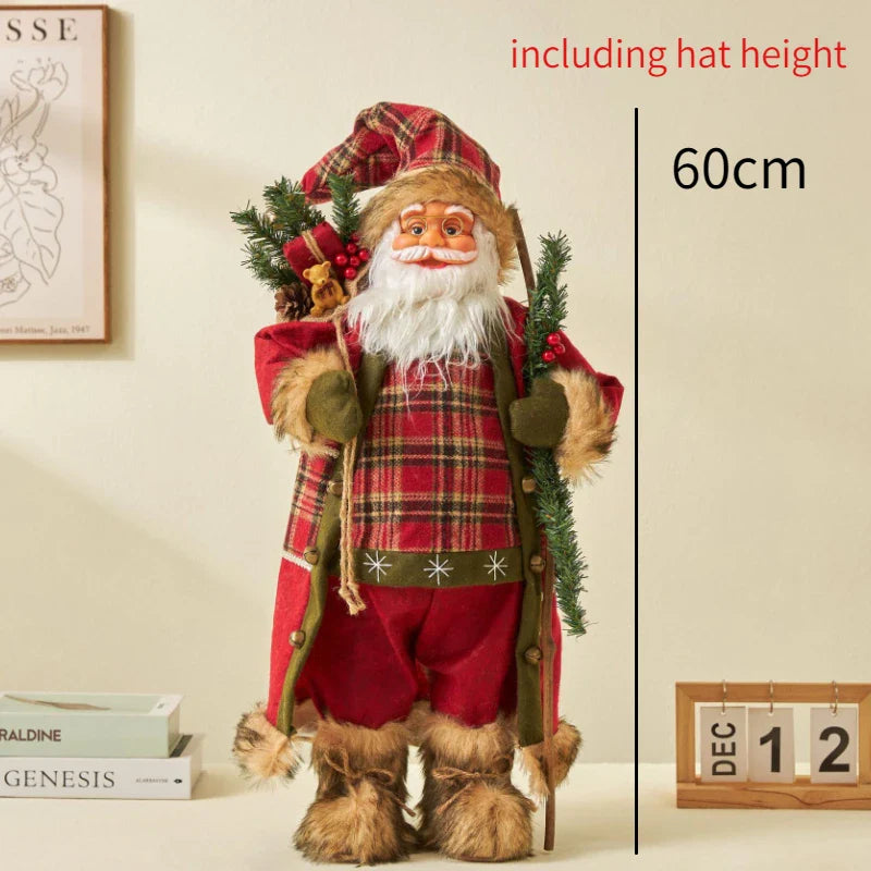 Boneco Papai Noel 60cm Luxuoso Decoração Natalina Encantadora Presente Perfeito Família