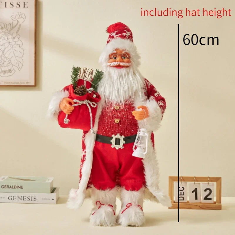 Boneco Papai Noel 60cm Luxuoso Decoração Natalina Encantadora Presente Perfeito Família