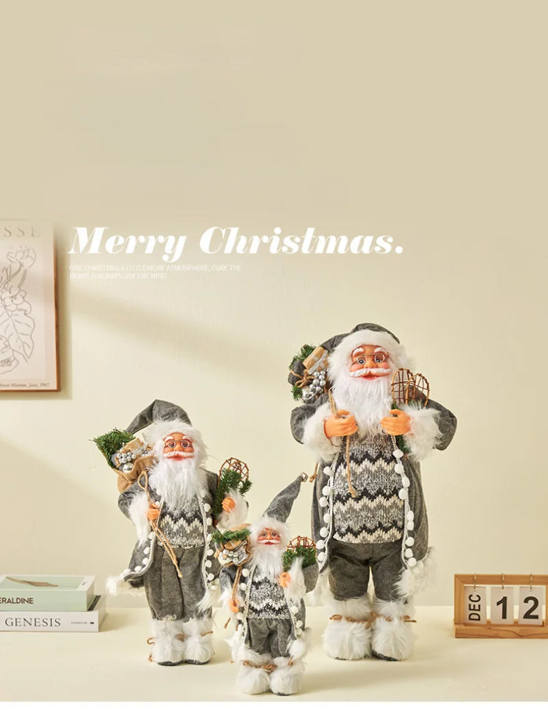 Boneco Papai Noel Grande 60cm Luxuoso Decoração Natalina Encantadora Presente Perfeito Família