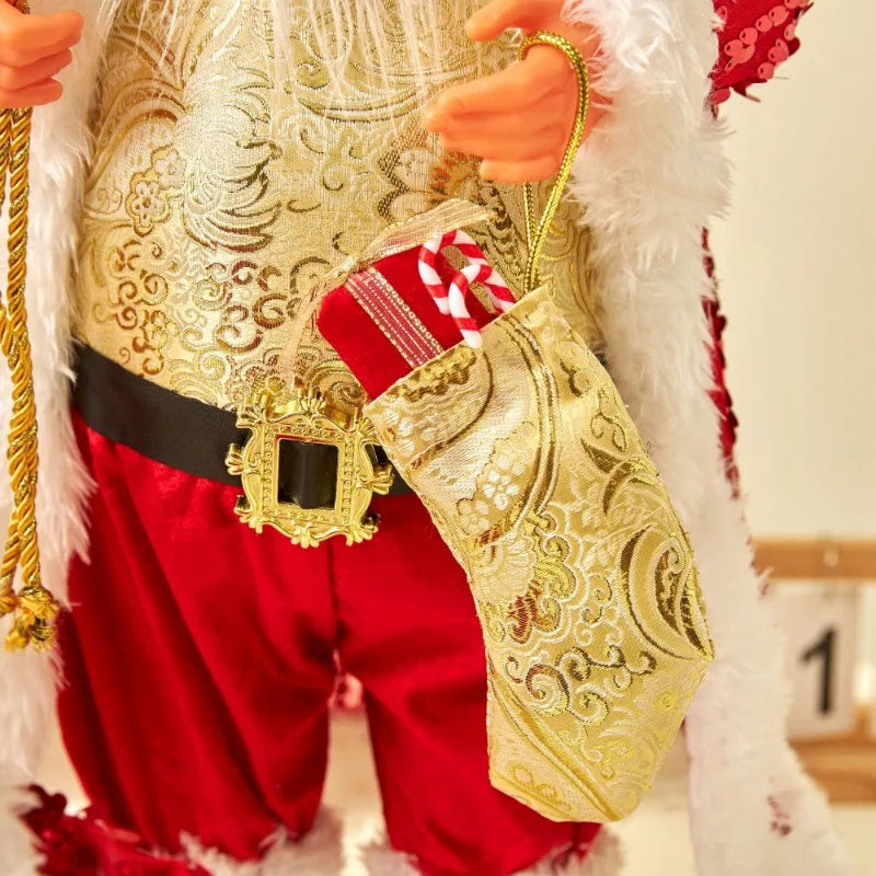 Boneco Papai Noel 60cm Luxuoso Decoração Natalina Encantadora Presente Perfeito Família