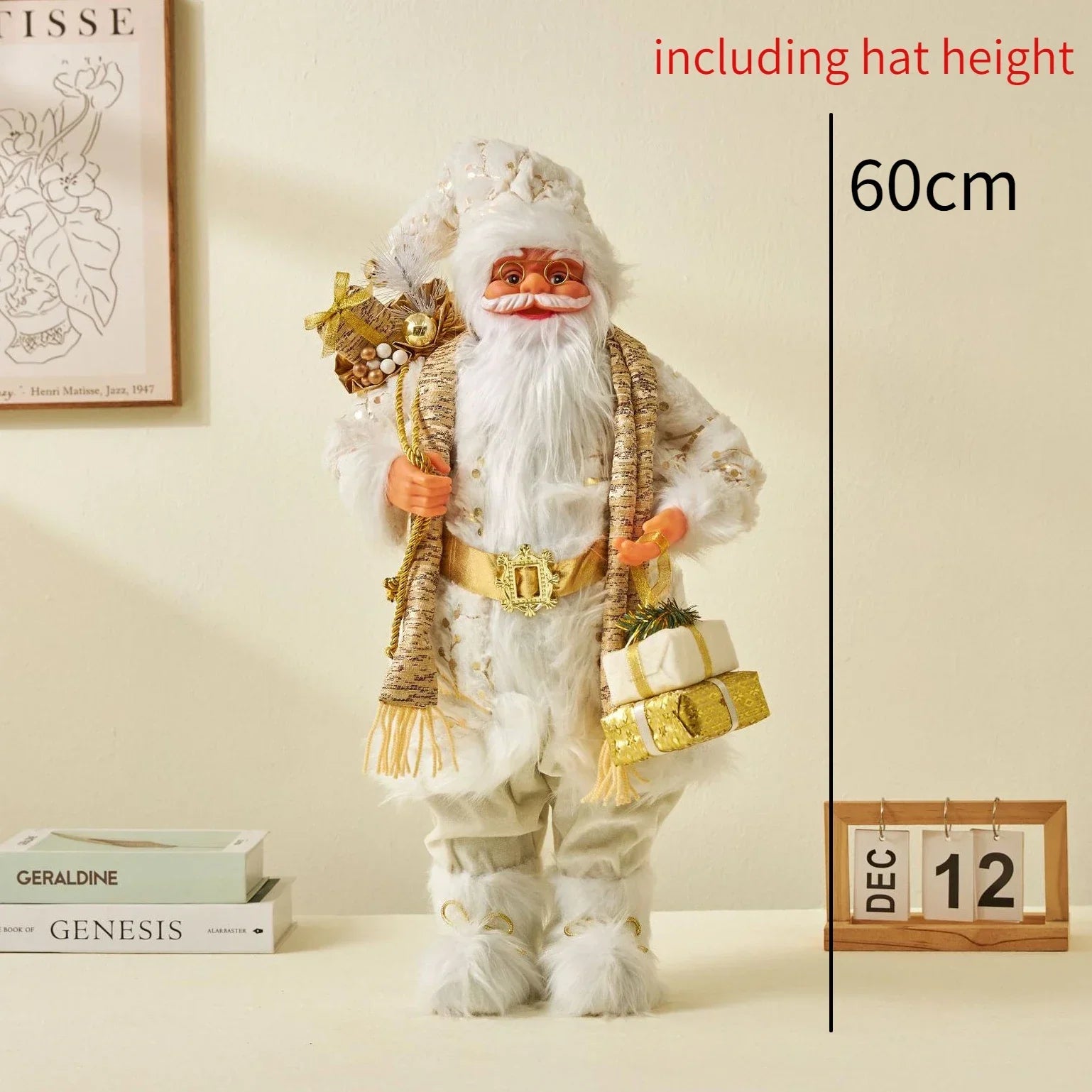 Boneco Papai Noel 60cm Luxuoso Decoração Natalina Encantadora Presente Perfeito Família