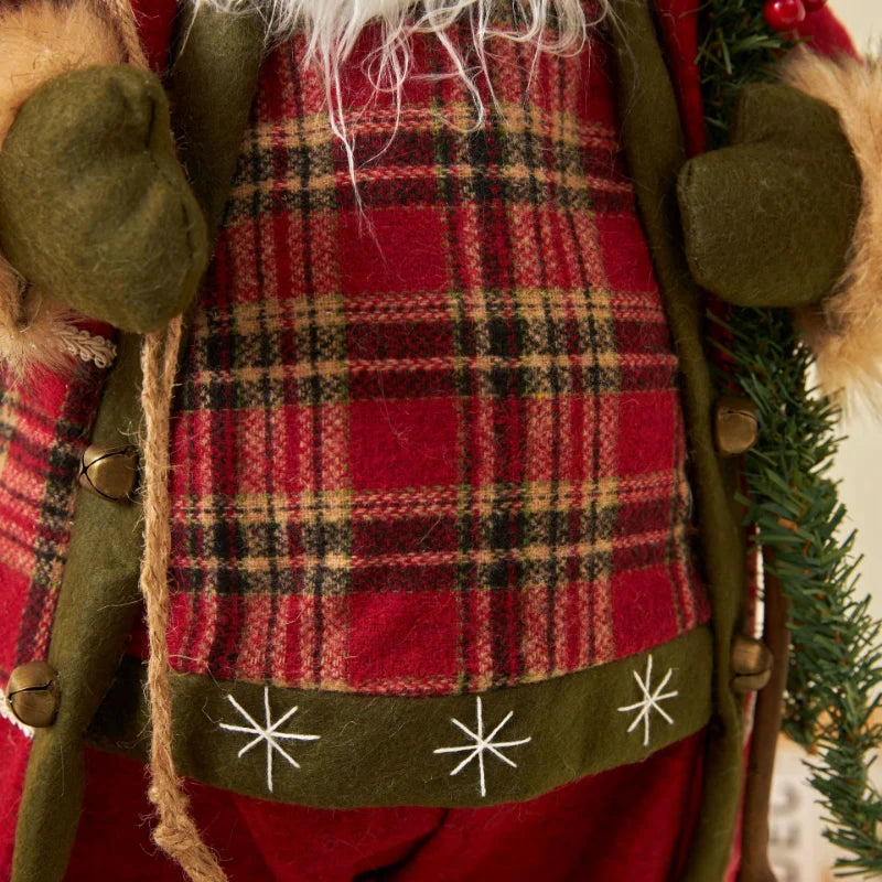 Boneco Papai Noel Grande 60cm Luxuoso Decoração Natalina Encantadora Presente Perfeito Família
