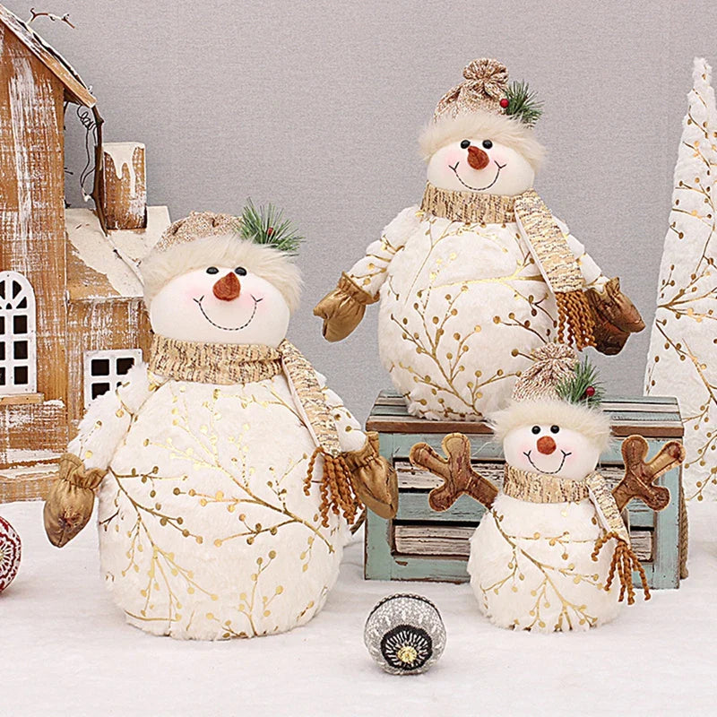 Boneco de Neve Encantado de Pelúcia: Decoração Natalina Mágica para Casa Aconchegante
