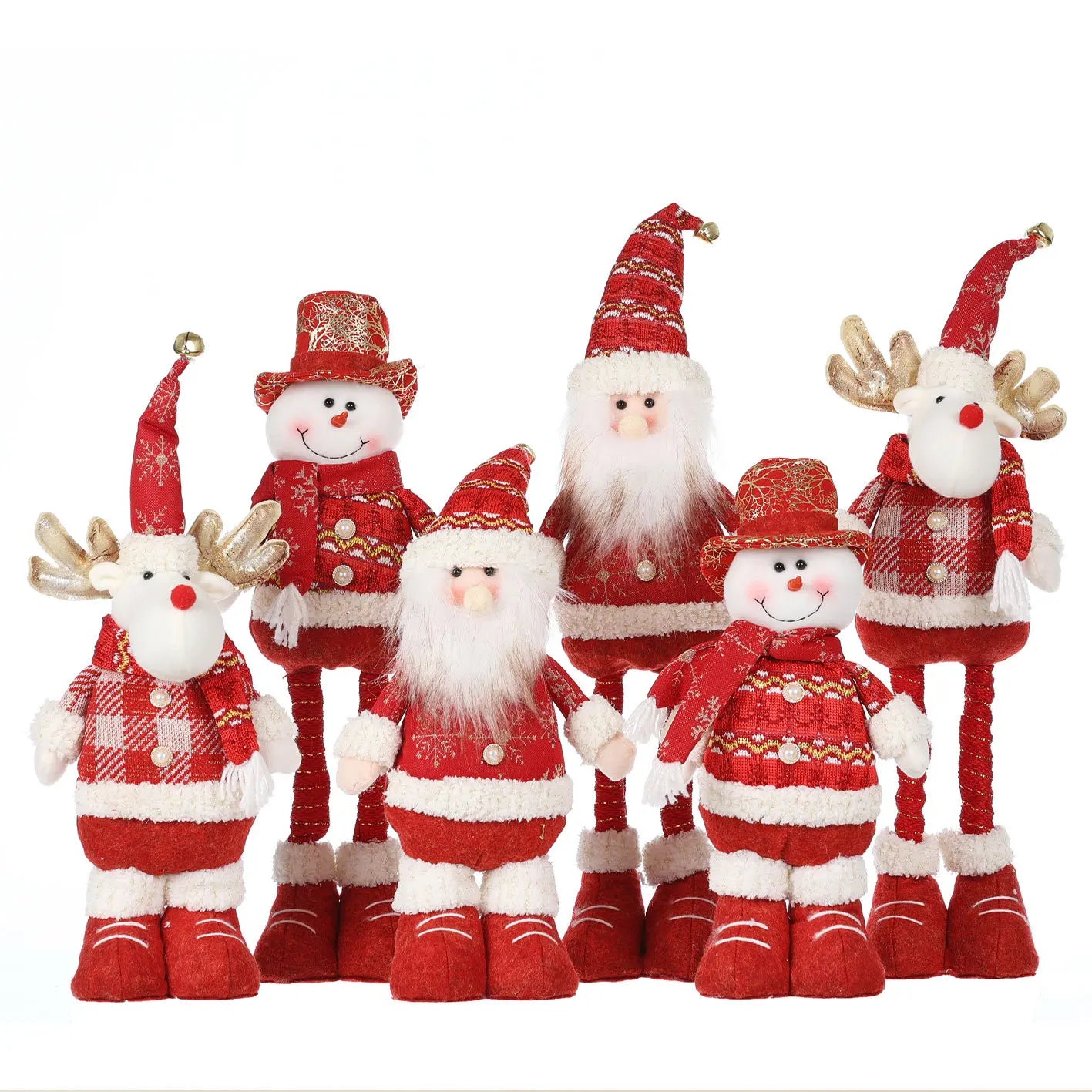 Enfeites Natalinos Retráteis Papai Noel Boneco Neve Rena Decoração Criativa Lar