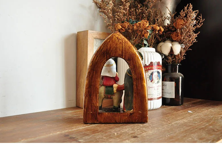 Presépio Natalino de Resina, Artesanal, Detalhado, Decoração Festiva, Encanto e Tradição