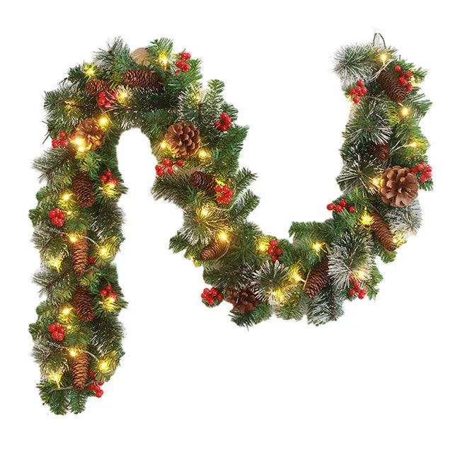Festão Natalino Luxuoso 5 Metros LED: Decoração Perfeita para Casa