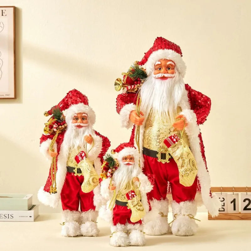Boneco Papai Noel 60cm Luxuoso Decoração Natalina Encantadora Presente Perfeito Família