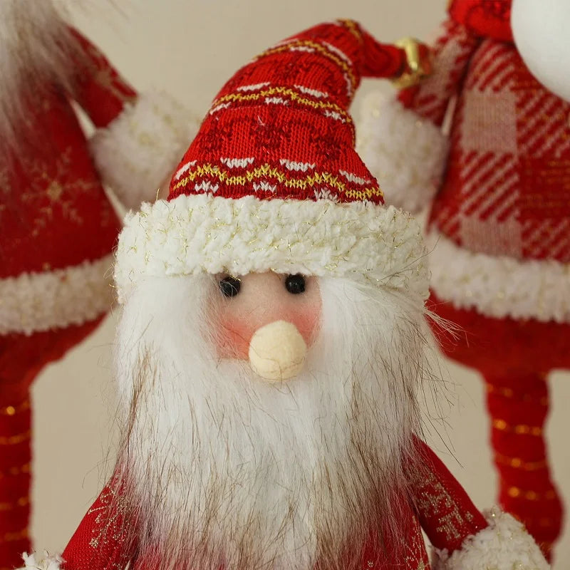 Enfeites Natalinos Retráteis Papai Noel Boneco Neve Rena Decoração Criativa Lar