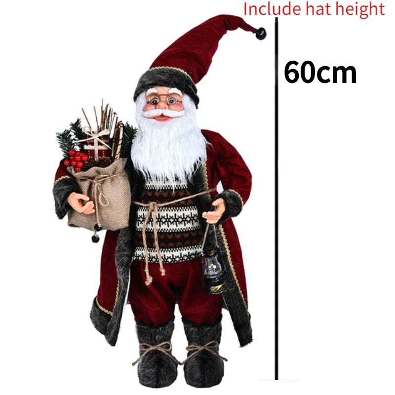Boneco Papai Noel Grande 60cm Luxuoso Decoração Natalina Encantadora Presente Perfeito Família