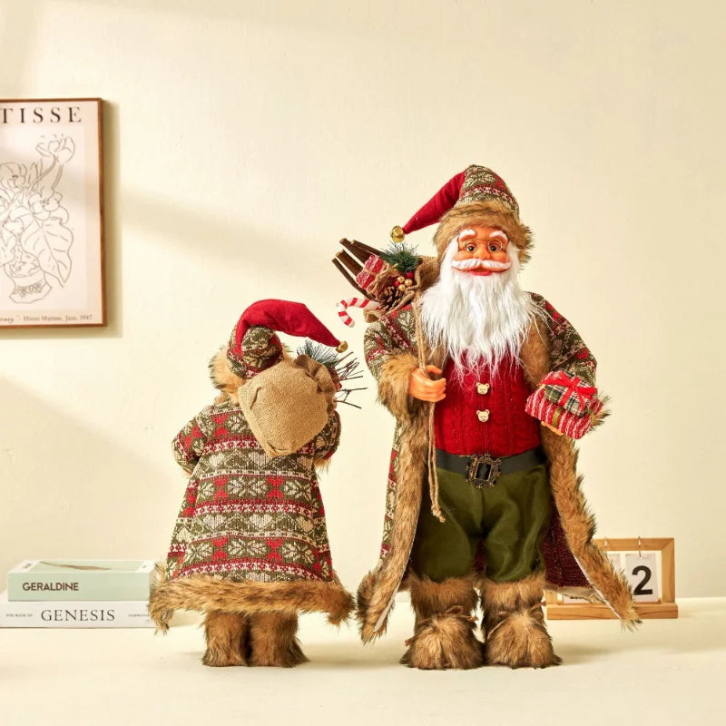 Boneco Papai Noel Grande 60cm Luxuoso Decoração Natalina Encantadora Presente Perfeito Família