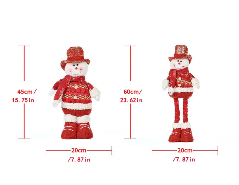 Enfeites Natalinos Retráteis Papai Noel Boneco Neve Rena Decoração Criativa Lar