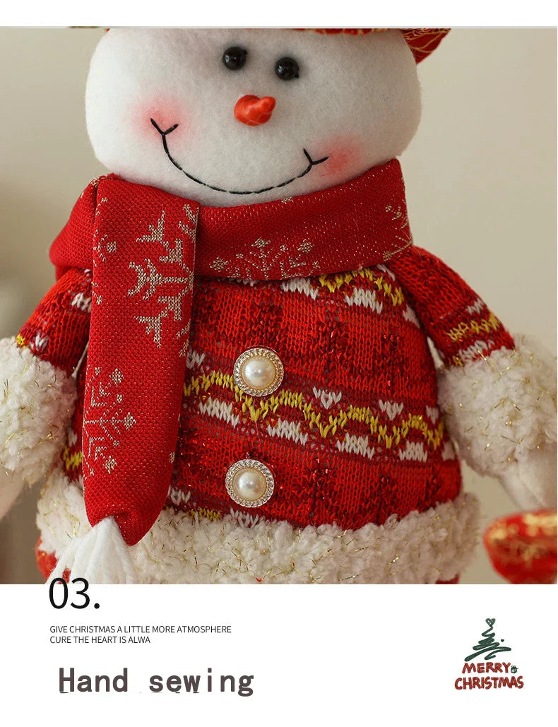 Enfeites Natalinos Retráteis Papai Noel Boneco Neve Rena Decoração Criativa Lar