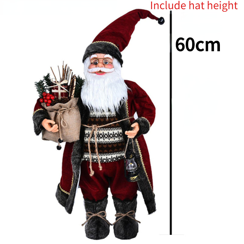 Boneco Papai Noel 60cm Luxuoso Decoração Natalina Encantadora Presente Perfeito Família