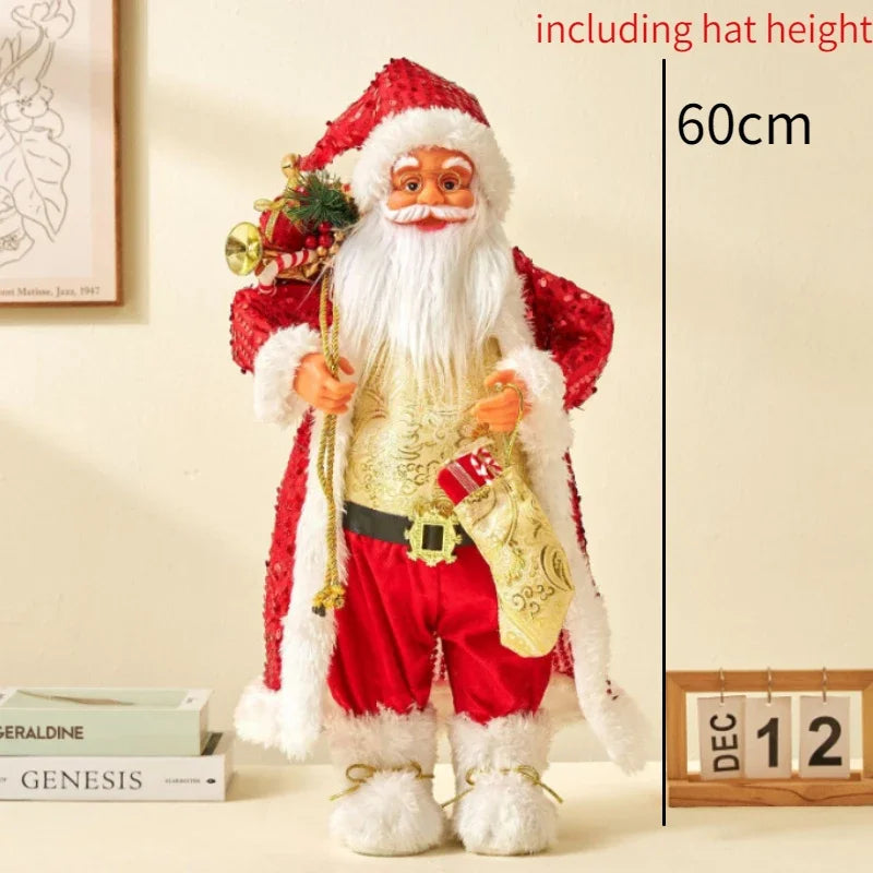 Boneco Papai Noel 60cm Luxuoso Decoração Natalina Encantadora Presente Perfeito Família