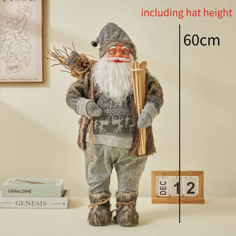 Boneco Papai Noel 60cm Luxuoso Decoração Natalina Encantadora Presente Perfeito Família
