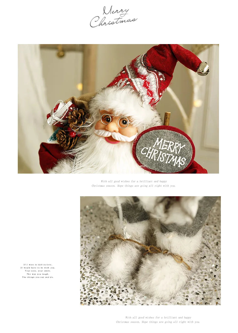 Boneco Papai Noel 60cm Luxuoso Decoração Natalina Encantadora Presente Perfeito Família