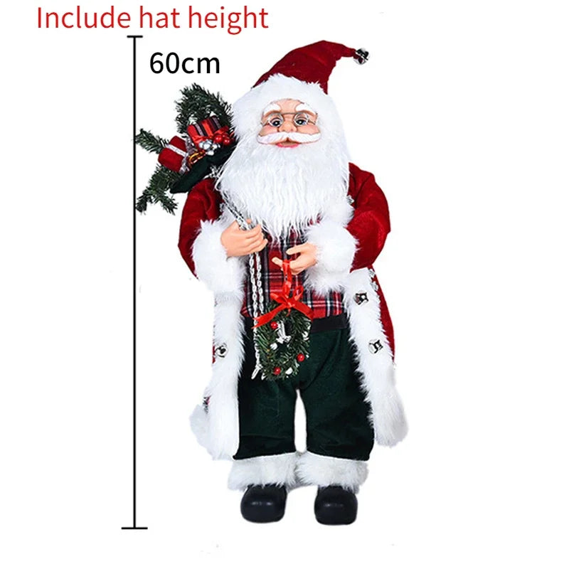 Boneco Papai Noel 60cm Luxuoso Decoração Natalina Encantadora Presente Perfeito Família