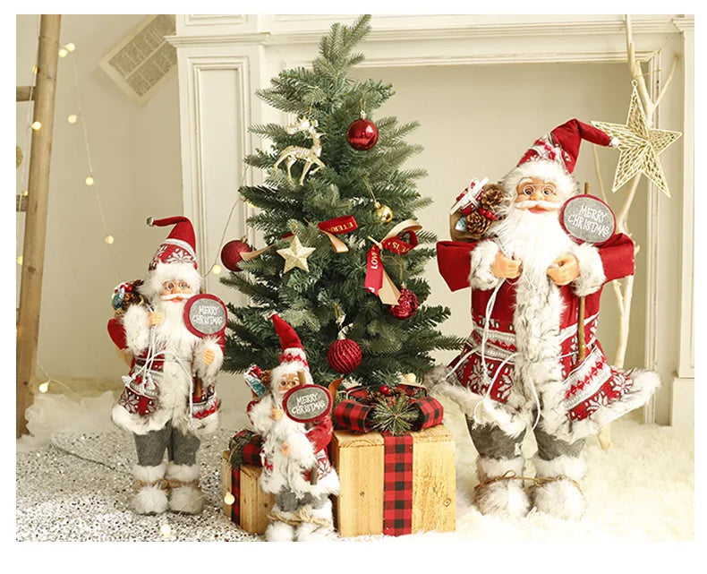Boneco Papai Noel 60cm Luxuoso Decoração Natalina Encantadora Presente Perfeito Família