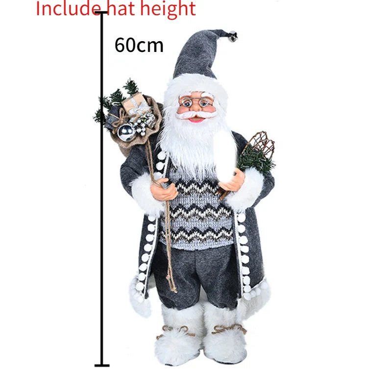 Boneco Papai Noel Grande 60cm Luxuoso Decoração Natalina Encantadora Presente Perfeito Família