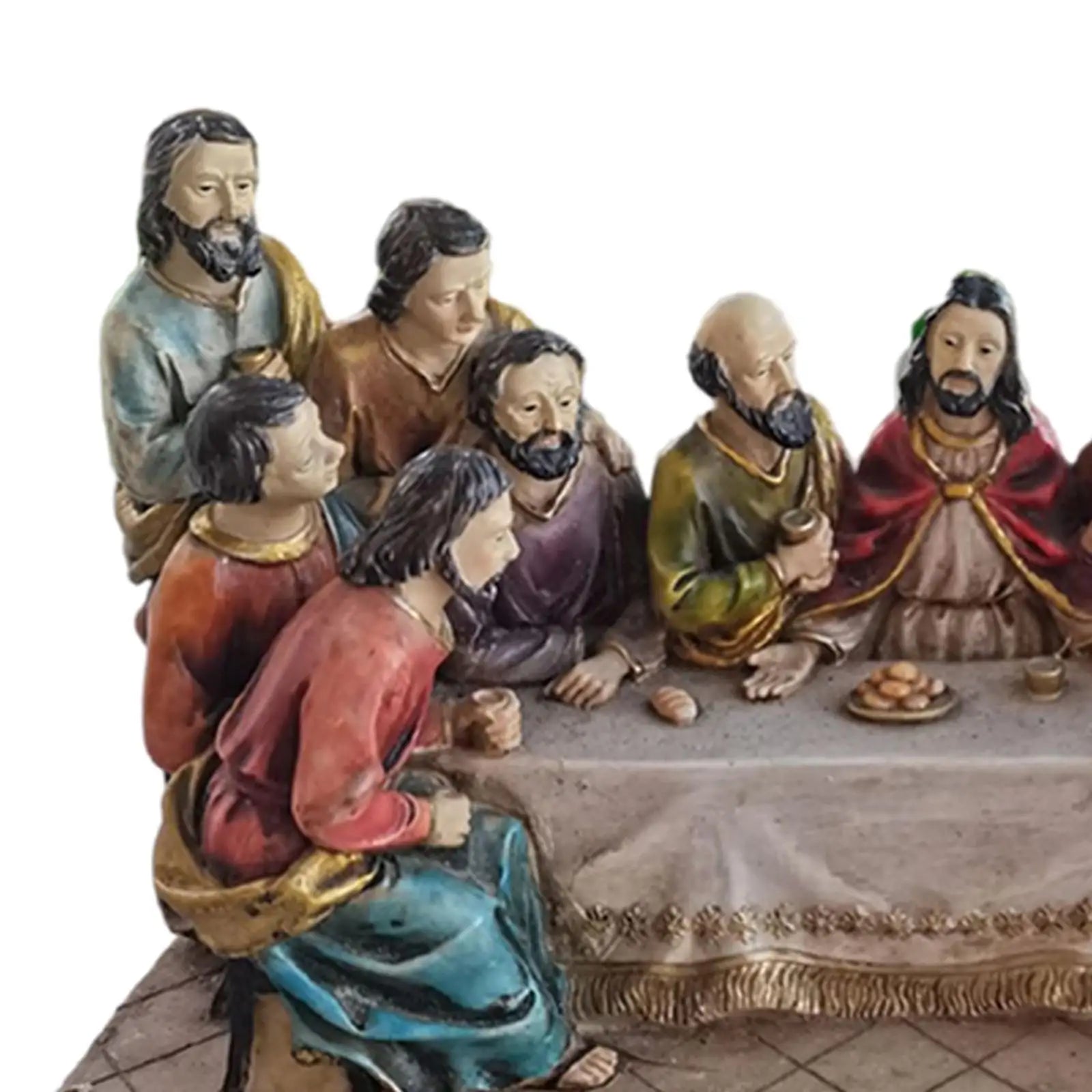 Estátua A Última Ceia Resina Detalhada 30cm Decoração Religiosa Presente Durável