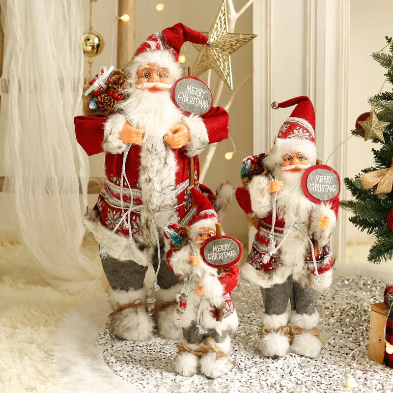 Boneco Papai Noel 60cm Luxuoso Decoração Natalina Encantadora Presente Perfeito Família