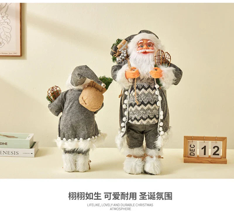 Boneco Papai Noel Grande 60cm Luxuoso Decoração Natalina Encantadora Presente Perfeito Família