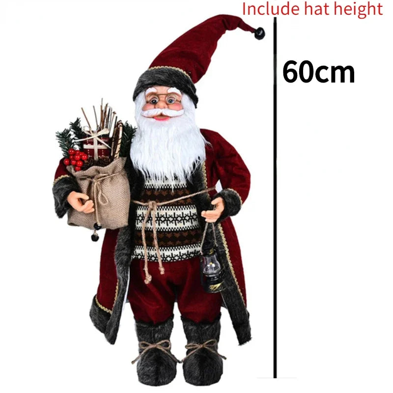 Boneco Papai Noel 60cm Luxuoso Decoração Natalina Encantadora Presente Perfeito Família